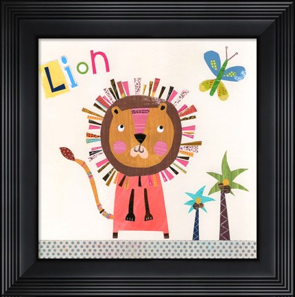 Framed Lion Print