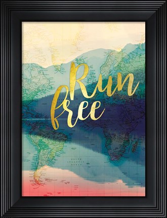 Framed Run Free Print
