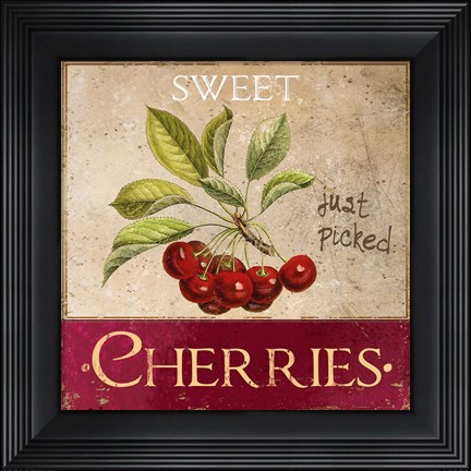 Framed Cherries Print