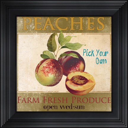 Framed Peaches Print