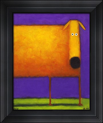 Framed Orange Dog I Print