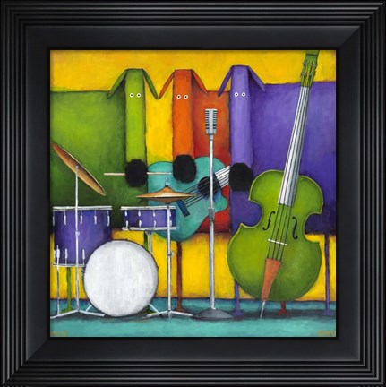 Framed Jam Dogs II Print