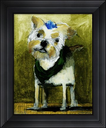Framed Yorkie Sketch Print