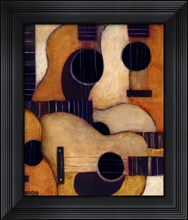 Framed Guitars Print