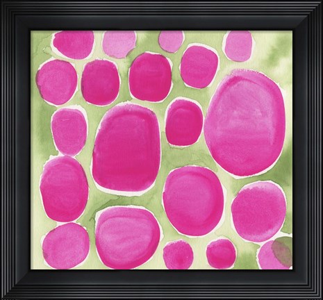 Framed Pebbles Pink Print