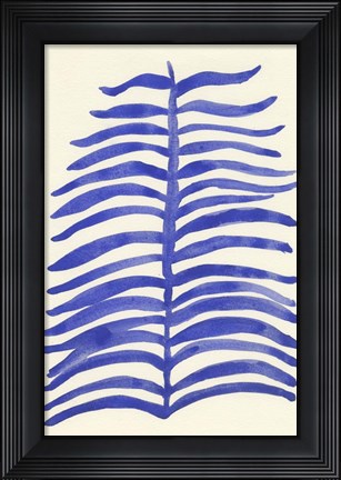 Framed Blue Leaves Print