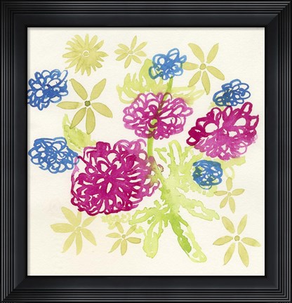 Framed Dahlias in the Green Print
