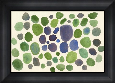 Framed Confetti Green Print