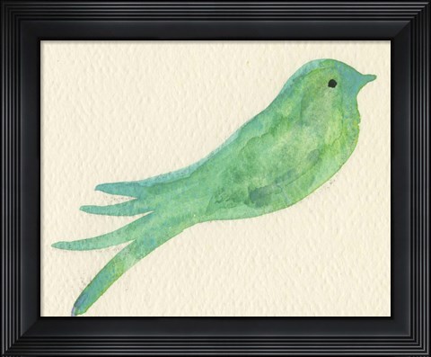 Framed Pajaro Verde Print