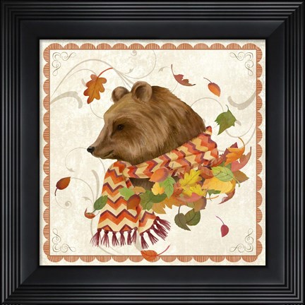 Framed Fall Bear Print