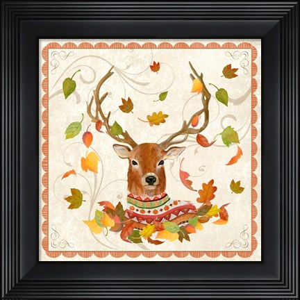 Framed Fall Deer Print