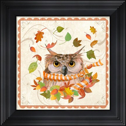 Framed Fall Owl Print