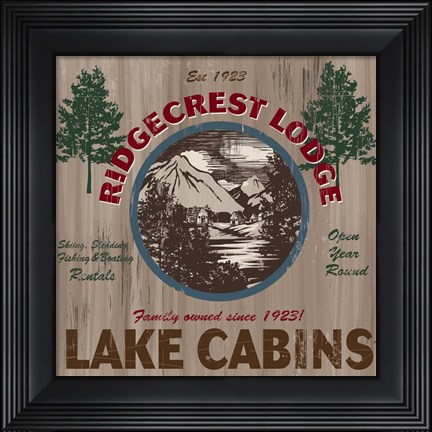 Framed Ridgecrest Lodge Print