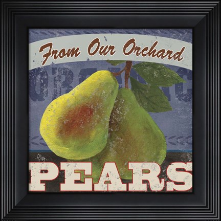 Framed Pears Print