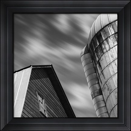 Framed Barn and Silo Print