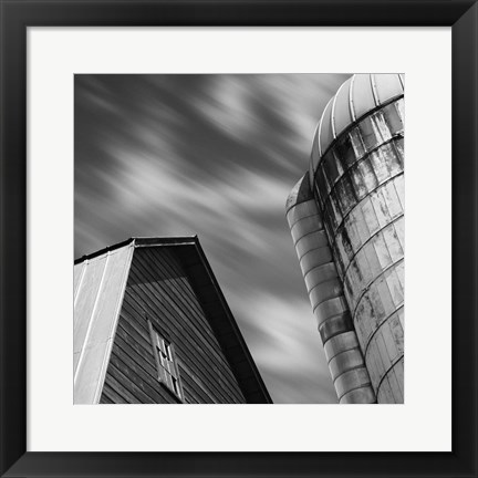 Framed Barn and Silo Print