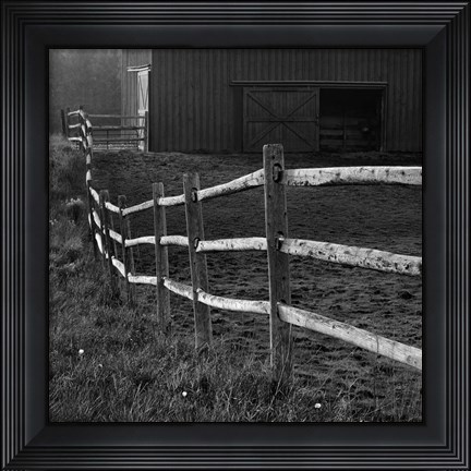 Framed Barn Fence Print