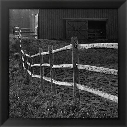 Framed Barn Fence Print