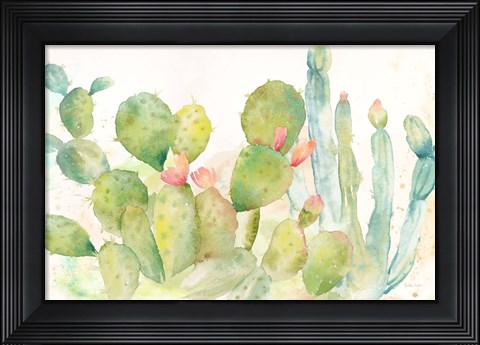 Framed Cactus Garden Landscape Print