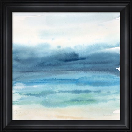 Framed Indigo Seascape I Print