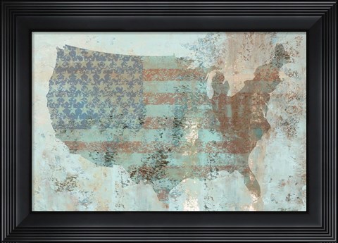 Framed Vintage USA Map Print