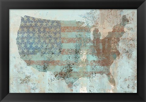 Framed Vintage USA Map Print