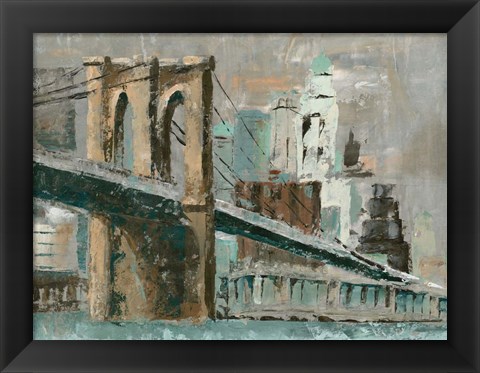 Framed Brooklyn Bridge Cityscape Print