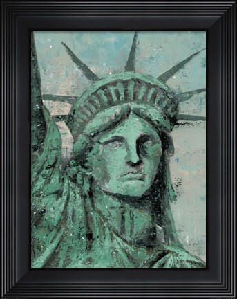Framed Statue Of Liberty Portrait Print