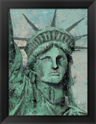 Framed Statue Of Liberty Portrait Print