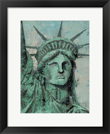 Framed Statue Of Liberty Portrait Print