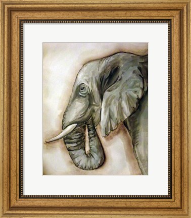 Framed Elephant Portrait Print
