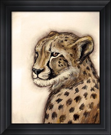 Framed Cheetah Portrait Print