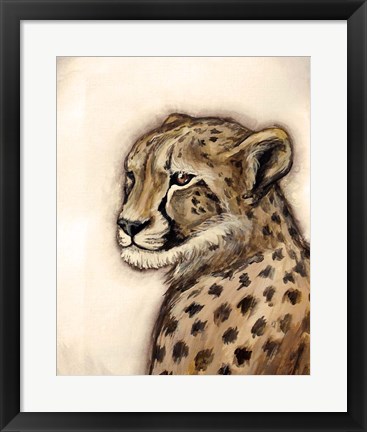 Framed Cheetah Portrait Print