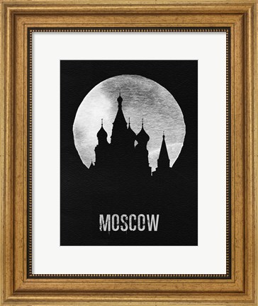 Framed Moscow Landmark Black Print