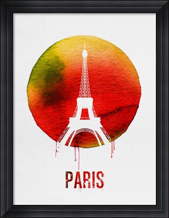 Framed Paris Landmark Red Print