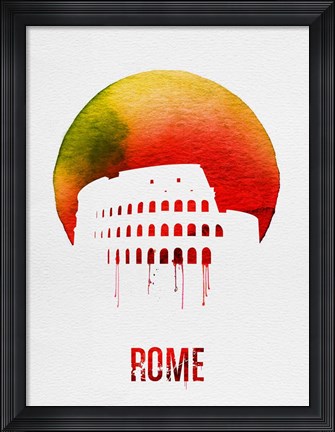 Framed Rome Landmark Red Print