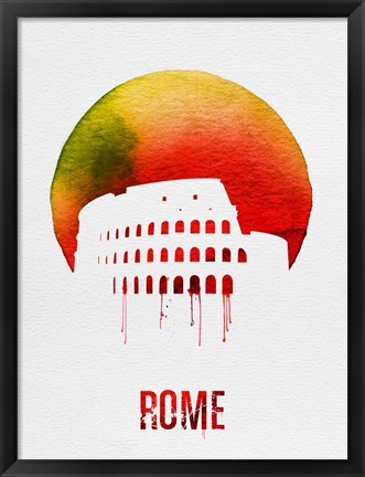 Framed Rome Landmark Red Print