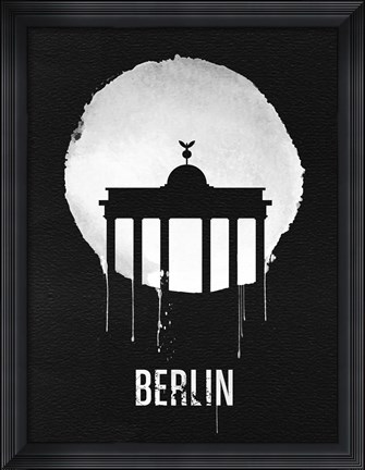 Framed Berlin Landmark Black Print
