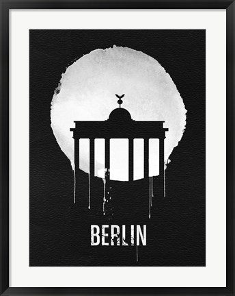 Framed Berlin Landmark Black Print