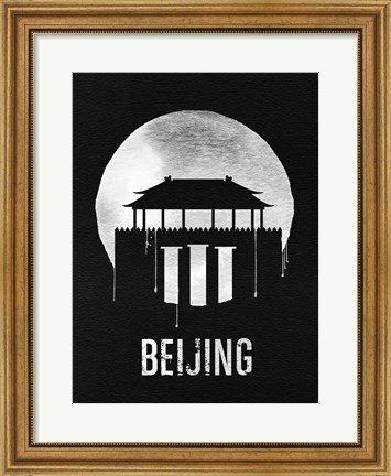 Framed Beijing Landmark Black Print
