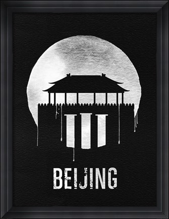 Framed Beijing Landmark Black Print