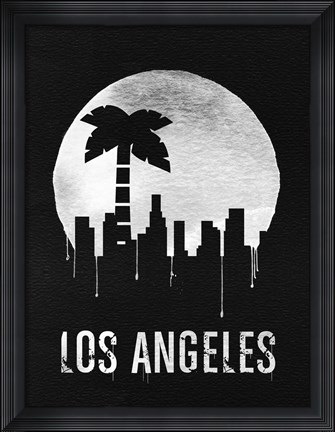 Framed Los Angeles Landmark Black Print
