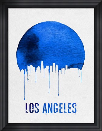 Framed Los Angeles Skyline Blue Print