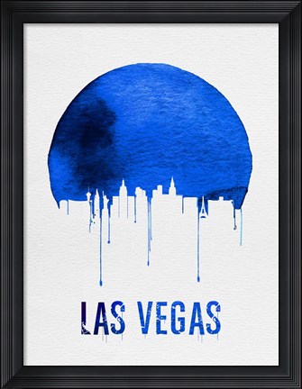 Framed Las Vegas Skyline Blue Print
