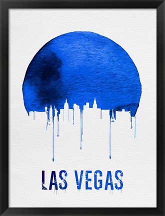 Framed Las Vegas Skyline Blue Print