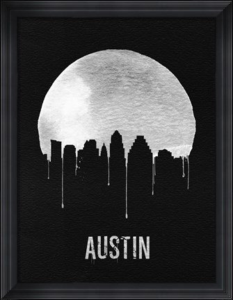 Framed Austin Skyline Black Print