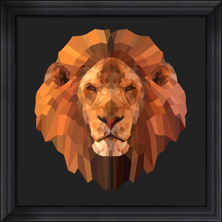 Framed Lion Print
