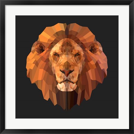 Framed Lion Print