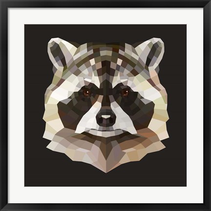 Framed Raccoon Print