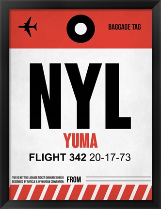 Framed NYL Yuma Luggage Tag I Print